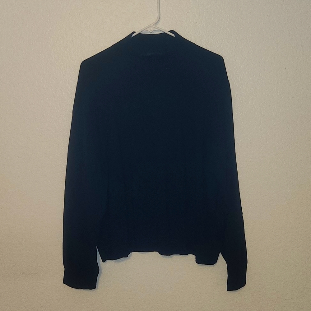 J. Crew 3x Mockneck Silk-Blend Sweater with Ribbed Trim